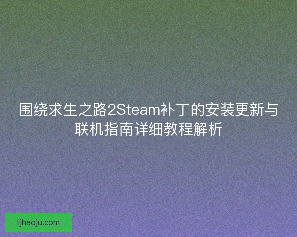 围绕求生之路2Steam补丁的安装更新与联机指南详细教程解析
